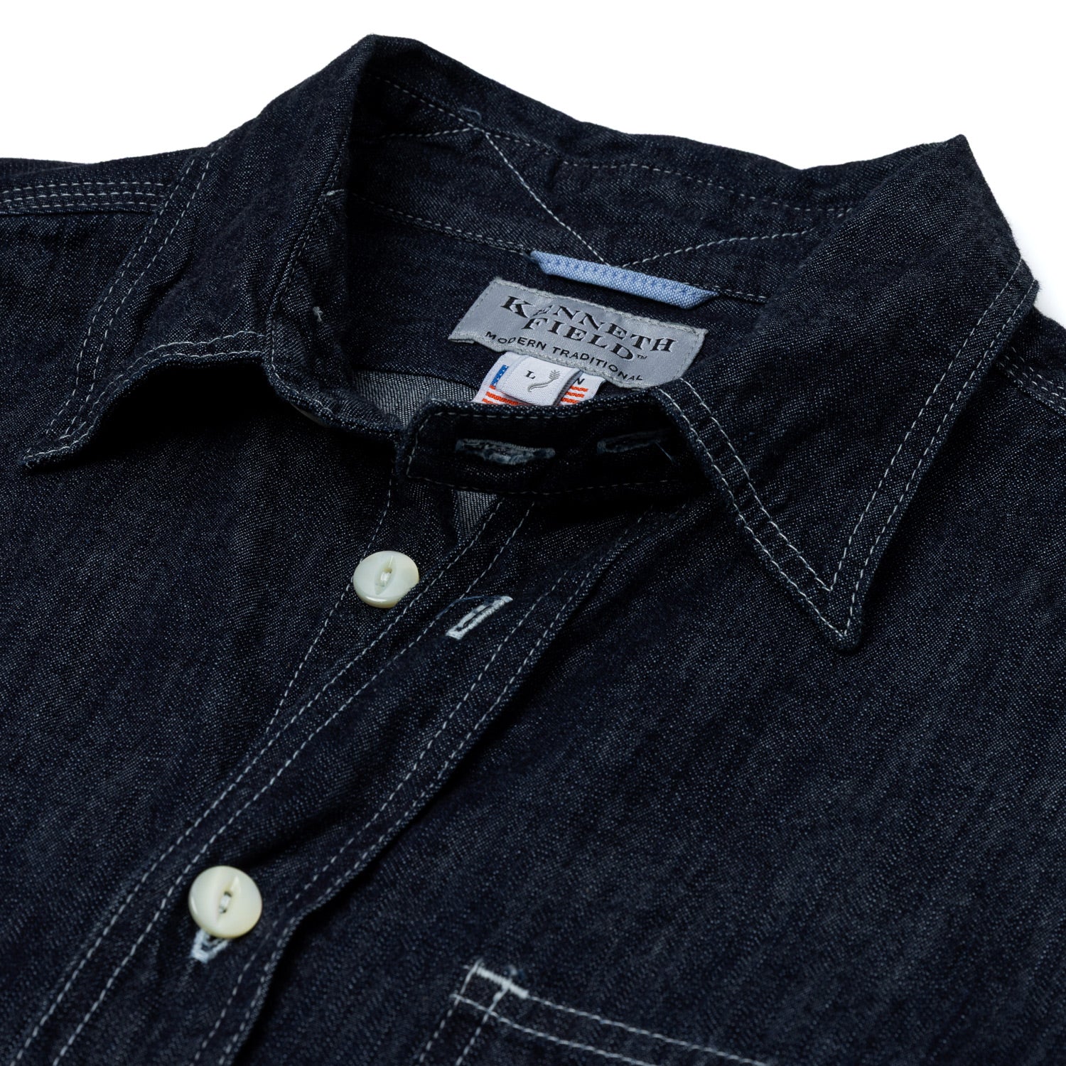 Kenneth Field x MJ: Shirt "Cigar Shirt" made from Japanese Cotton Denim - Japanese Item